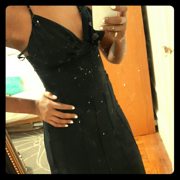 Betsey Johnson black slipon dress