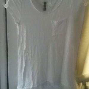 Plain white high and low tshirt