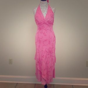 Candy pink sequin formal dress