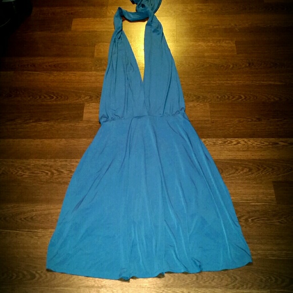 Convertible teal dress NWOT