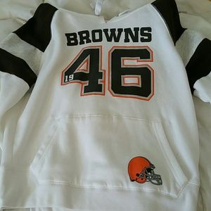 VS PINK Cleveland Browns Cropped Hoodie