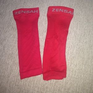 Red compression calf sleeves! Worn only twice!