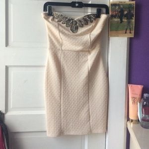 Cream color tight dress