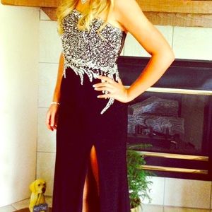 Elegant long black dress