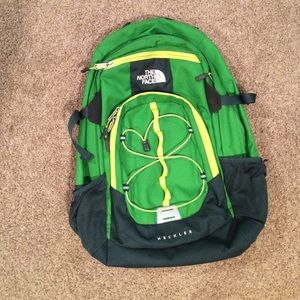 North Face: Heckler Backpack: Green/Yellow