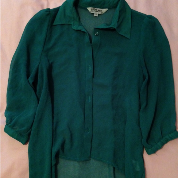 Sheer green top