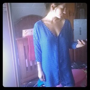 Blue two tone striped dress!