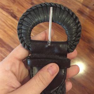 Dark brown woven belt