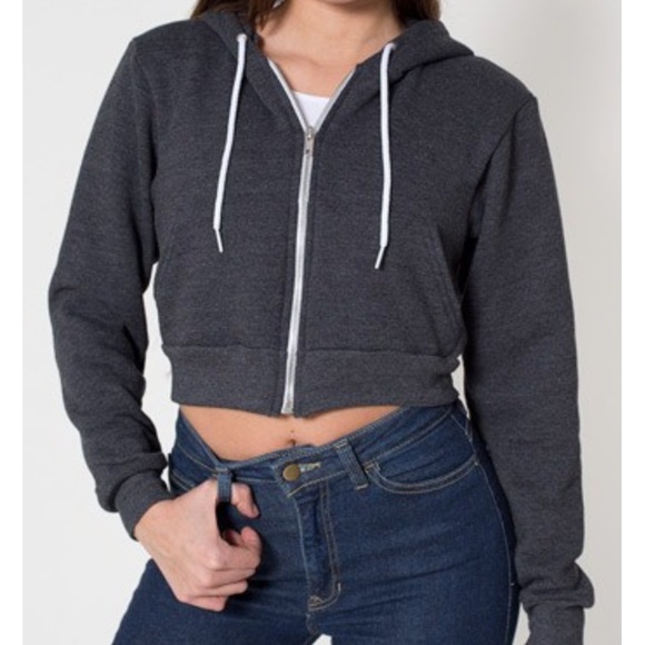 American Apparel crop Hoodie