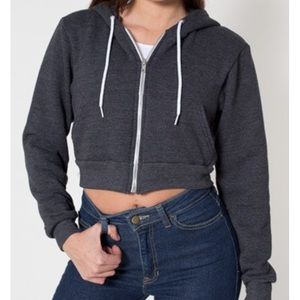 American Apparel crop Hoodie