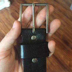 J. CREW Rustic dark brown belt