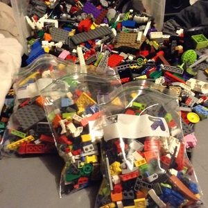 Three pounds of legos for $50