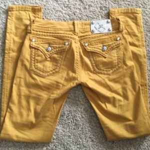 Miss Me mustard yellow skinny