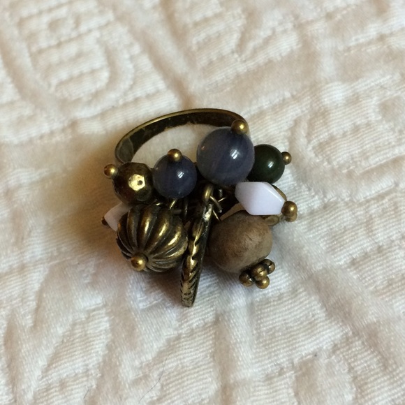 Antiqued Bead Cluster Ring