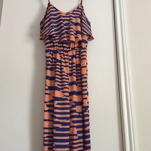 Peach and Blue Jumpsuit