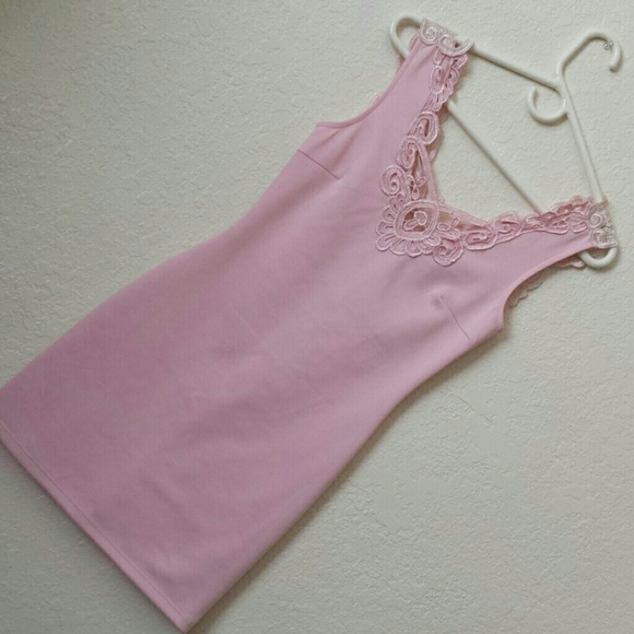 Rose color tight fitting Dress