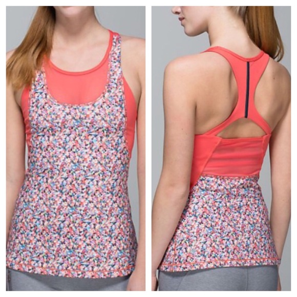 lululemon athletica Tops - {lululemon} Flower Mesh With Me Tank