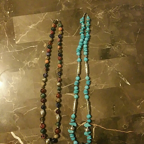 2 costume necklaces