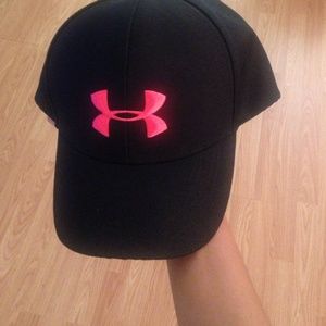 Black and pink Under Armour hat