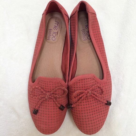 Me Too Soho Red Comfort Flats w/ Bow – Size 6