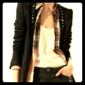 Classic Chic Zara tweed stud boyfriend blazer