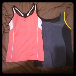 Nike workout top XS for coral and small for grey