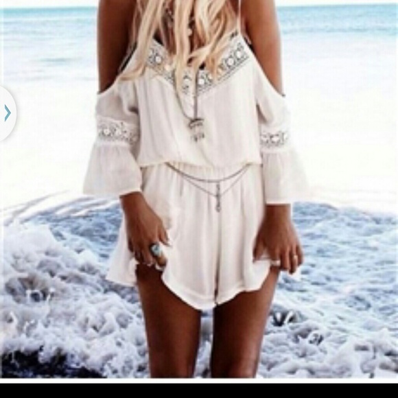 Soft white Romper.