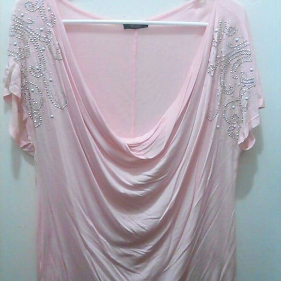 Light pink embellished top
