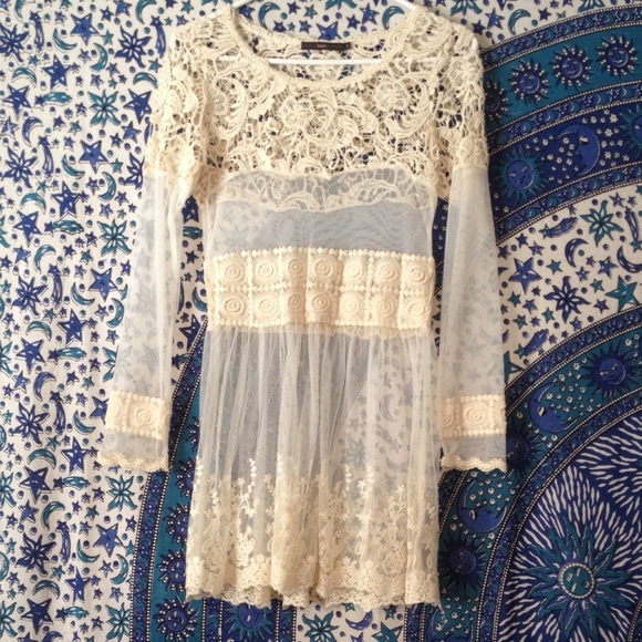 Crochet Lace Boho Dress
