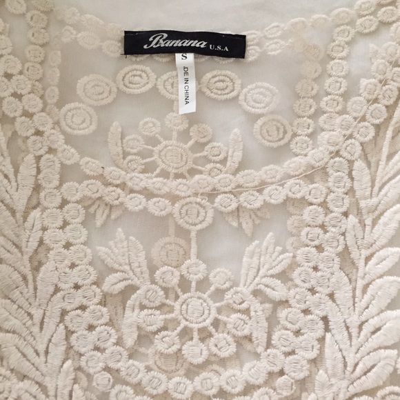 Off white lace long sleeve skirt - Picture 2 of 3