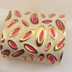 White gold pink cuff