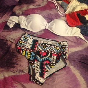 High wasted swimming suit