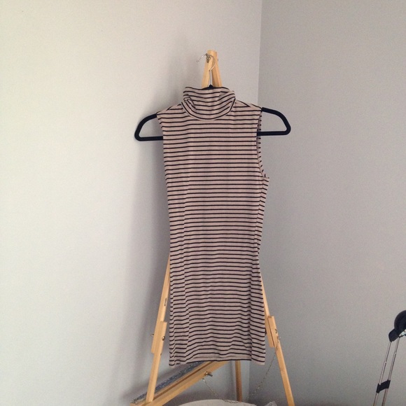 Striped Turtleneck Dress