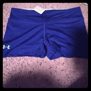 Under armour fitted spandex blue