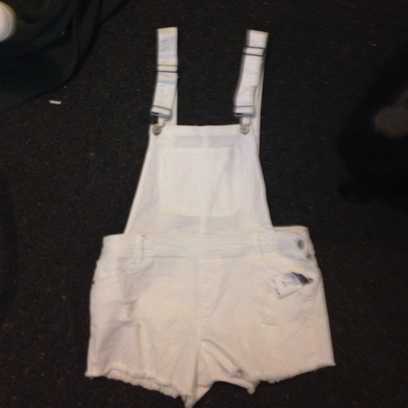 White Overall shorts
