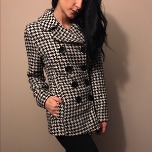 Rue 21 Houndstooth Pea Coat