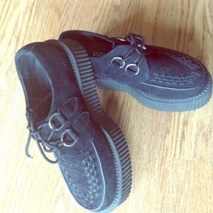 TUK Black Suede Creepers US M 5/UK M 4/ EU 38