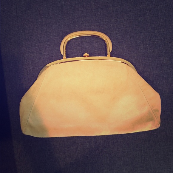 Mint suede frame bag- Banana Republic