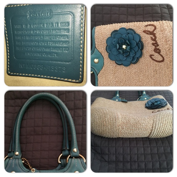 Coach straw handbag - Picture 4 of 4