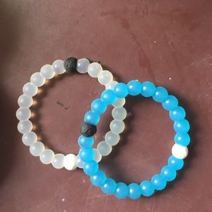 Two Lokai White And Blue Bracelets ✨