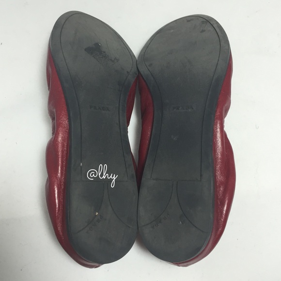 PRADA RED LOGO FLATS – IT38 - Picture 4 of 4