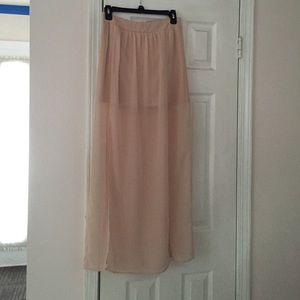 Light pink maxi skirt