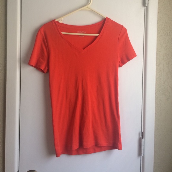 Orange v-neck top