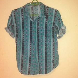 Patterned Button Up Shirt