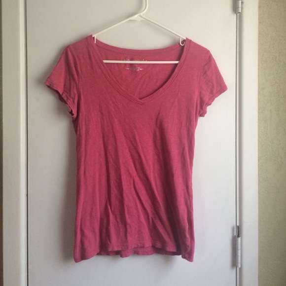 Pink v-neck top