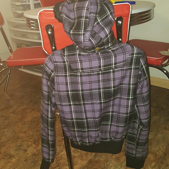 Purple, black, white stripe jacket - Picture 3 of 3