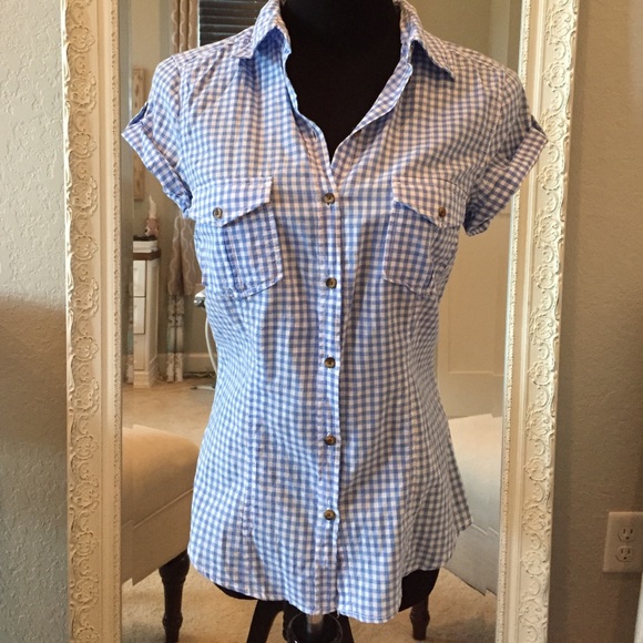 H&M plaid button up