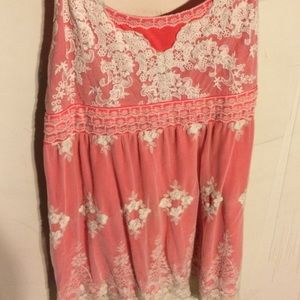 Lulumari baby doll coral tank