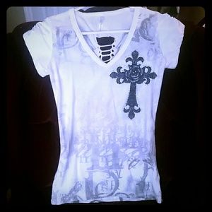 Cross v neck top