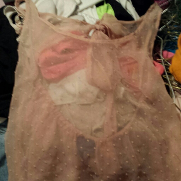 Shear pink bow shirt